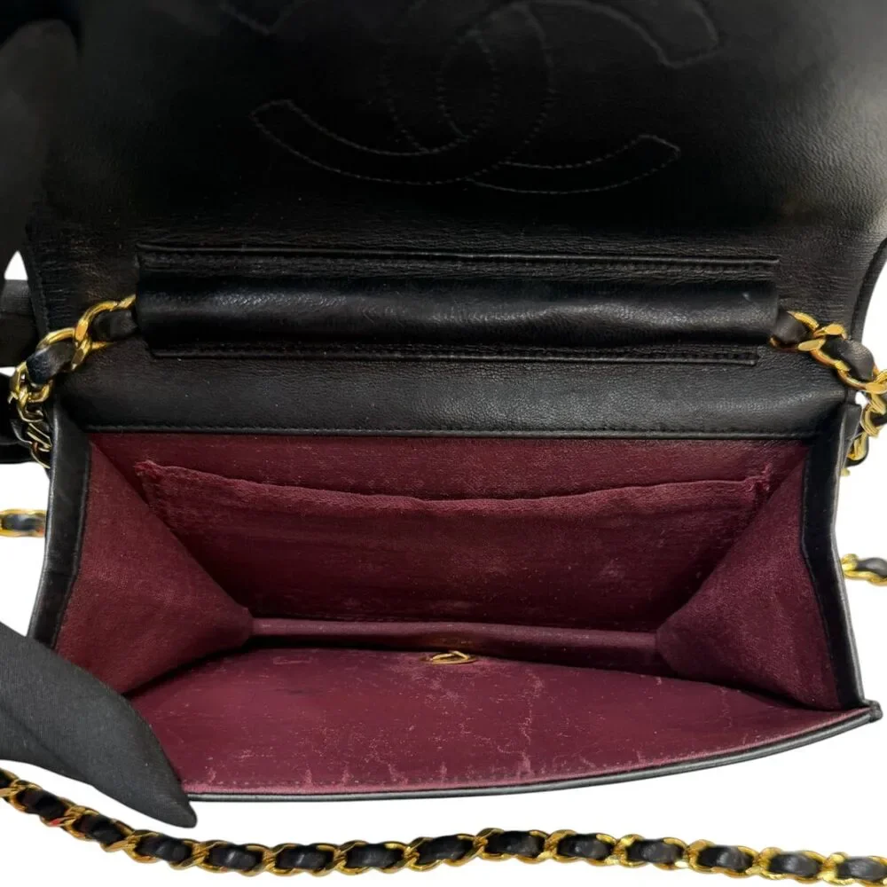 CHANEL Black Lambskin Full Flap Chain Bag - Picture 8 of 8